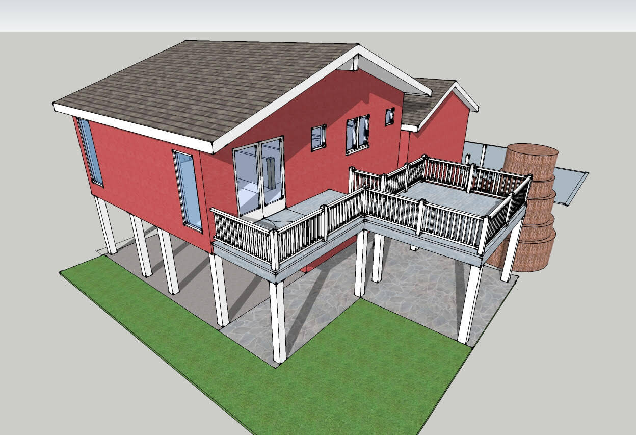 yard and deck side